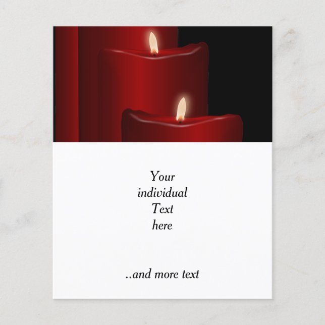 Prospectus 11,4 Cm X 14,2 Cm Bougies,rouges (Devant)