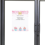 Prospectus 11,4 Cm X 14,2 Cm Boutique pâtisserie logo pâtisserie rose blanc cup<br><div class="desc">Personnalisez et ajoutez votre logo,  votre nom,  votre adresse,  votre texte. Arrière-sol blanc décoré de confettis et de cupcakes roses.</div>