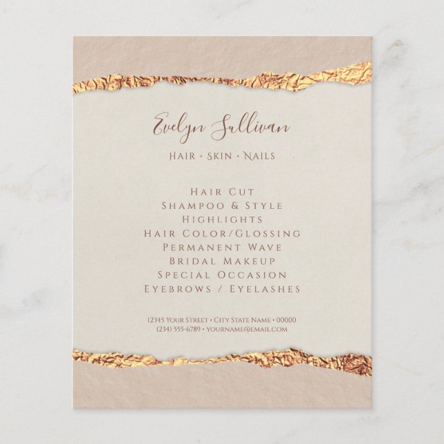 Prospectus 11,4 Cm X 14,2 Cm Brocheur papier déchiré (Devant)