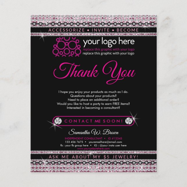 Prospectus 11,4 Cm X 14,2 Cm Brochure Merci bijoux (Devant)