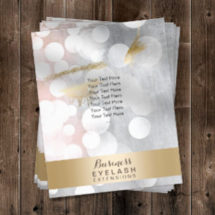 Prospectus 11,4 Cm X 14,2 Cm Brochures d'extensions d'or et d'argent modernes