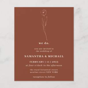 Prospectus 11,4 Cm X 14,2 Cm Brown Fleur Terracotta Botanique nous faisons budg