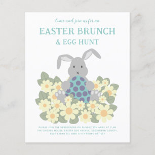 Prospectus 11,4 Cm X 14,2 Cm Brunch de Pâques et chasse aux oeufs Bunny Budget