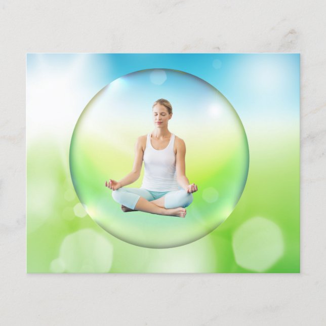 Prospectus 11,4 Cm X 14,2 Cm BUBBLY YOGA - Circulaire Customisée avec texte (Devant)