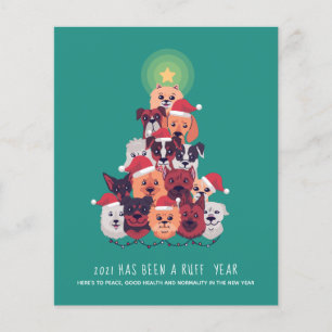 Prospectus 11,4 Cm X 14,2 Cm BUDGET 2021 C'est une année RUFF CHIEN Noël