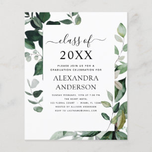 Prospectus 11,4 Cm X 14,2 Cm Budget 2022 Graduation Botanical Green