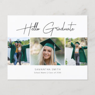 Prospectus 11,4 Cm X 14,2 Cm BUDGET 2022 Hello Graduate Modern Faire-part
