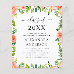 Prospectus 11,4 Cm X 14,2 Cm Budget 2022 Invitation à la graduation de la pêche