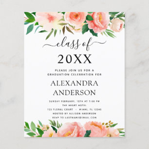 Prospectus 11,4 Cm X 14,2 Cm Budget 2022 Invitation à la graduation de la pêche