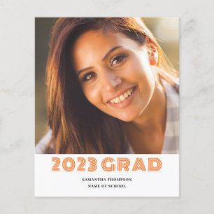Prospectus 11,4 Cm X 14,2 Cm Budget 2023 - Faire-part photo de la graduation