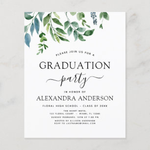 Prospectus 11,4 Cm X 14,2 Cm Budget 2023 Graduation Botanical Green