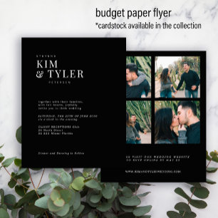 Prospectus 11,4 Cm X 14,2 Cm Budget 4 photo collage faire-part de mariage moder