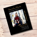 Prospectus 11,4 Cm X 14,2 Cm Budget 60e anniversaire Invitation noire<br><div class="desc">Célébrez le grand 6-0 en style avec ce budget amical 60th Birthday Invitation Flyer! Cet élégant design noir et or présente une photo de votre choix sur le devant avec tous les détails de votre soirée spéciale. Parfait pour tous les budgets, cette invitation fera certainement une déclaration et montrera à...</div>