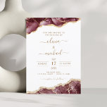 Prospectus 11,4 Cm X 14,2 Cm Budget Agate Bourgogne Gold Faire-part de mariage<br><div class="desc">Budget Agate Geode Bourgogne et Mariage Gold Foil Printemps ou été Mariage Invitations - comprend un script moderne et élégant pour la célébration spéciale de mariage de jour.</div>