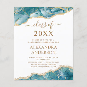 Prospectus 11,4 Cm X 14,2 Cm Budget Agate Graduation 2022 Turquoise Gold Blue
