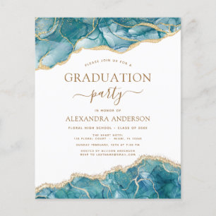 Prospectus 11,4 Cm X 14,2 Cm Budget Agate Graduation 2022 Turquoise Gold Blue