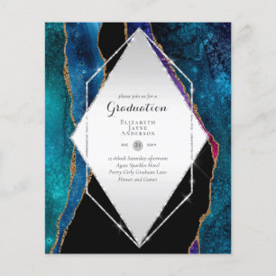 Prospectus 11,4 Cm X 14,2 Cm BUDGET Agate GRADUY Invitations Parties scintillan