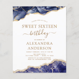 Prospectus 11,4 Cm X 14,2 Cm Budget Agate Sweet 16 Marine Blue Gold