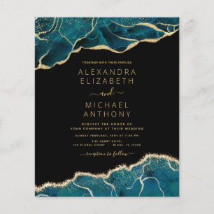 Prospectus 11,4 Cm X 14,2 Cm Budget Agate Turquoise Turquoise Gold Mariage