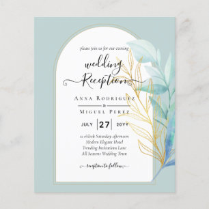 Prospectus 11,4 Cm X 14,2 Cm BUDGET All-in-1 Mariage d'armature en laiton doré