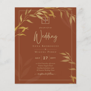 Prospectus 11,4 Cm X 14,2 Cm Budget All-in-1 Rustic Terracotta GOLD Mariage