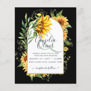 Prospectus 11,4 Cm X 14,2 Cm BUDGET All-in-1 Rustique tournesols Mariage de ver
