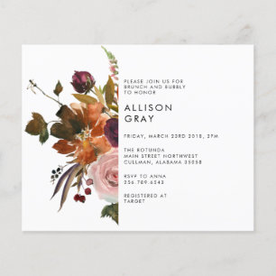 Prospectus 11,4 Cm X 14,2 Cm Budget automne Brunch et prospectus d'invitation