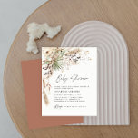Prospectus 11,4 Cm X 14,2 Cm Budget baby shower pampas moderne boho élégant<br><div class="desc">Baby shower budget pampas herbe et eucalyptus moderne boho élégant design de fête élégant. Dans une terre cuite contemporaine,  vert sauge,  naturel,  crème et noir colorway.</div>