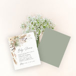 Prospectus 11,4 Cm X 14,2 Cm Budget baby shower pampas moderne vert élégant<br><div class="desc">Baby shower budget pampas herbe et eucalyptus moderne boho élégant design de fête élégant. Dans une terre cuite contemporaine,  vert sauge,  naturel,  crème et noir colorway.</div>