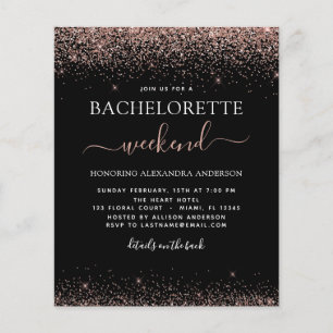 Prospectus 11,4 Cm X 14,2 Cm Budget Bachelorette Week-end Rose Rose Gold Partie