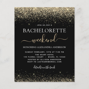 Prospectus 11,4 Cm X 14,2 Cm Budget Bachelorette Weekend Gold Parties scintilla