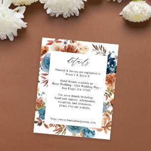 Prospectus 11,4 Cm X 14,2 Cm Budget Beige & Dusty Blue Floral Détails