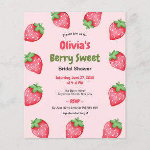 Prospectus 11,4 Cm X 14,2 Cm Budget Berry Sweet Strawberry Fête des mariées Inv