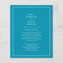 BUDGET Bilingue Bondi Bleu Mariage Boda Invitation