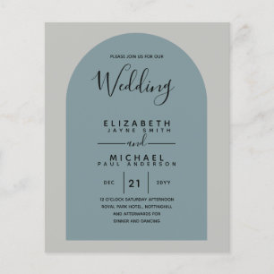 Prospectus 11,4 Cm X 14,2 Cm BUDGET Bilingue Espagnol Anglais Boda Mariage