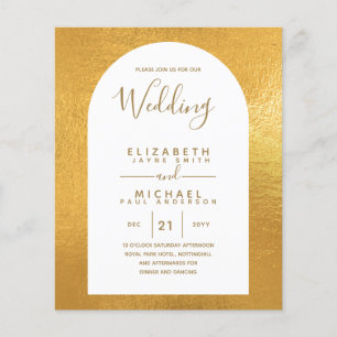 Prospectus 11,4 Cm X 14,2 Cm BUDGET Bilingue Espagnol Anglais Boda Mariage