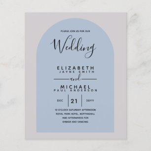 Prospectus 11,4 Cm X 14,2 Cm BUDGET Bilingue Espagnol Boda Anglais Mariage