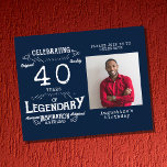 Prospectus 11,4 Cm X 14,2 Cm Budget bleu 40e anniversaire Invitation<br><div class="desc">Célébrez cette étape importante avec style grâce à notre élégant prospectus d'invitation pour le 40e anniversaire du budget bleu. Avec son design époustouflant, cette invitation vous impressionnera tous vos amis et votre famille. Que ce soit pour une fête intime ou une fête de 40 ans, vous pourrez faire de votre...</div>