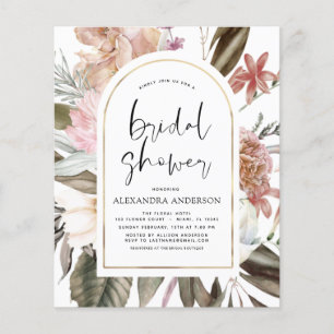 Prospectus 11,4 Cm X 14,2 Cm Budget Boho Dusty Pink Burgundy Fête des mariées