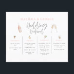 Prospectus 11,4 Cm X 14,2 Cm budget Boissons d'aquarelle itinéraire mariage wee<br><div class="desc">budget boissons aquarelles itinéraire de week-end mariage. Le champagne Watercolor boit des illustrations modernes amusantes. Fait partie d'une collection correspondante.</div>