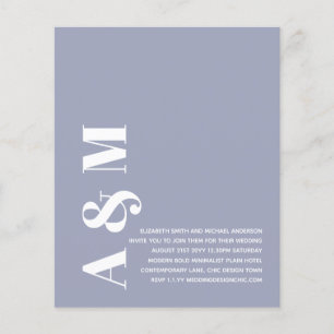 Prospectus 11,4 Cm X 14,2 Cm BUDGET BOLD Typography Wedding Invite Minimalist