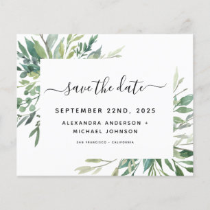 Prospectus 11,4 Cm X 14,2 Cm Budget Botanique Verdure Mariage du feuillage