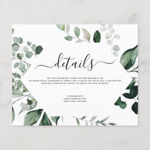 Prospectus 11,4 Cm X 14,2 Cm Budget Botanique Verdure Mariage du feuillage