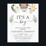 Prospectus 11,4 Cm X 14,2 Cm Budget C'est un Baby shower garçon Eucalyptus des<br><div class="desc">Budget Animaux boisés avec virus de la Corona pandémique Masques de sécurité - Ours, Zèbre, Girafe Eucalyptus Verdure Aquarelle botanique Printemps et Faux Parties scintillant d'or C'est un garçon Baby Shower Invitations sur arrière - plan blanc - comprend une belle et élégante typographie de script avec feuilles botaniques modernes et...</div>