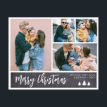 Prospectus 11,4 Cm X 14,2 Cm Budget Chalkboard Collage Snowy Christmas Holiday<br><div class="desc">Budget Moderne, Simple 4 Photo Collage Joyeux Brosse de Noël Script Papier de vacances Flyer sur tableau noir gris (ou tableau noir). Cette carte de vacances festive, minimaliste, de quatre (4) famille de photos comporte un joli collage photo et dit "Joyeux Noël" texte de salutation est écrit dans un texte...</div>