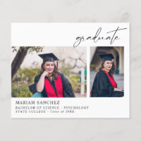 Budget Chic 2 Multi Photo Graduate Faire-part