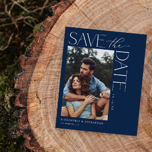 Prospectus 11,4 Cm X 14,2 Cm Budget Chic Design Photo Enregistrer la date 2 Mar