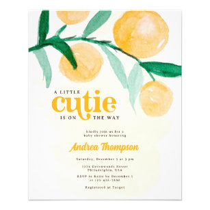 Prospectus 11,4 Cm X 14,2 Cm Budget Citrus Orange Little Cutie Baby shower