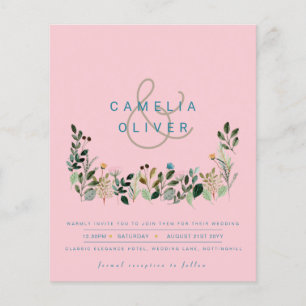 Prospectus 11,4 Cm X 14,2 Cm BUDGET Code QR de réponse RSVP pour invitation de 