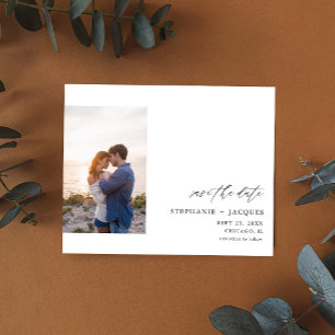 Prospectus 11,4 Cm X 14,2 Cm Budget Côté V Photo Moderne Enregistrer la date